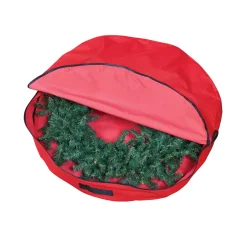 36” Red Premium Christmas Wreath Storage Bag
