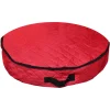36” Red Premium Quilted Christmas Wreath Storage Bag