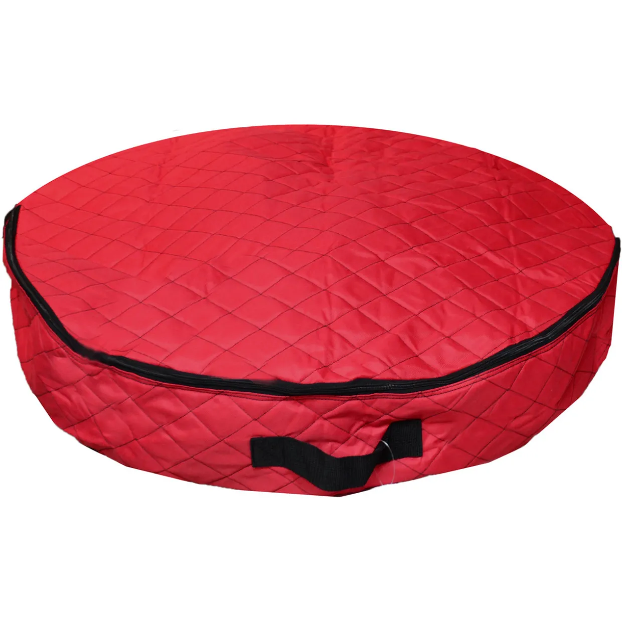 36” Red Premium Quilted Christmas Wreath Storage Bag