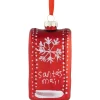 4" Red Santa's Mailbox Glass Christmas Ornament