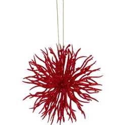 4.5" Red Starburst Christmas Ornament
