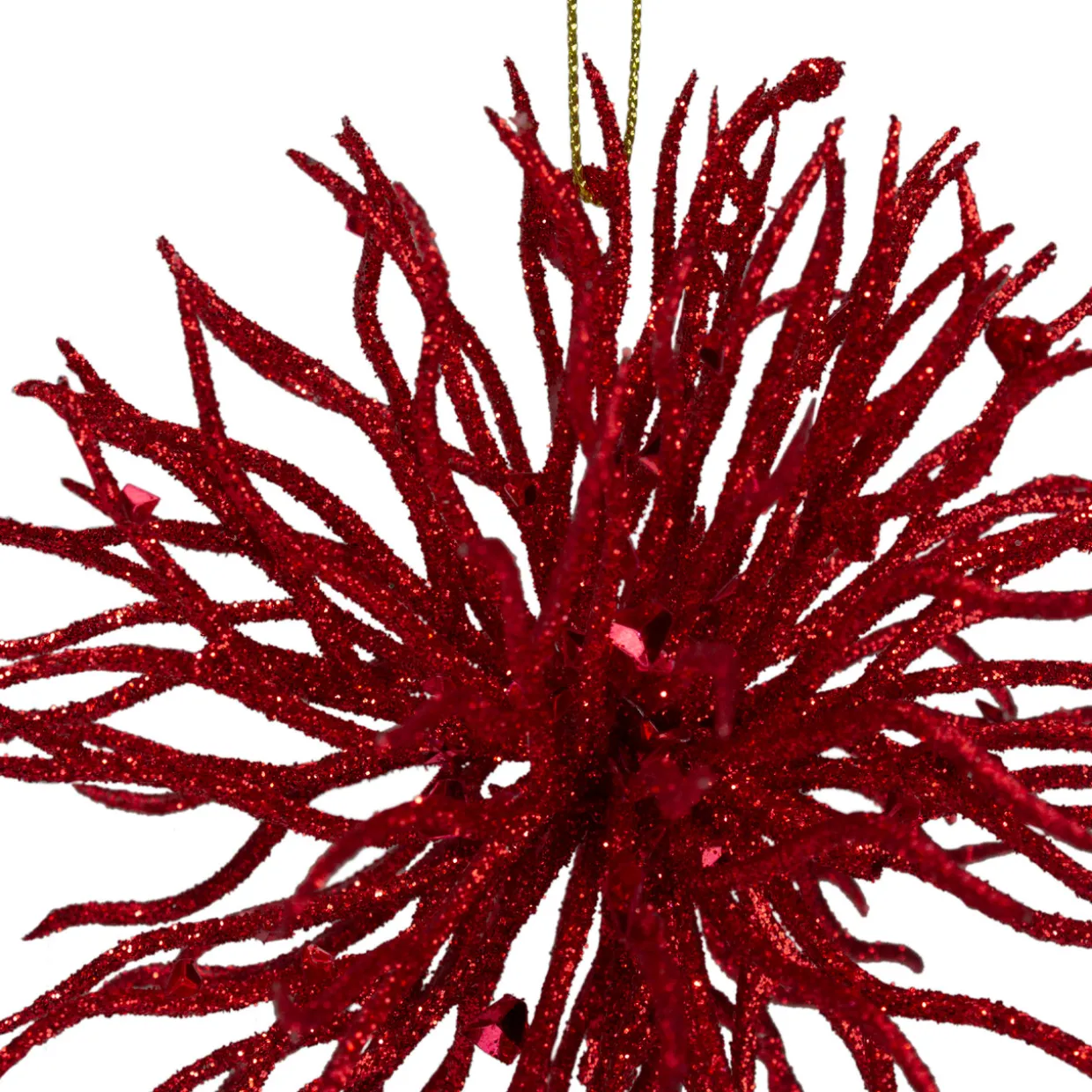 4.5" Red Starburst Christmas Ornament