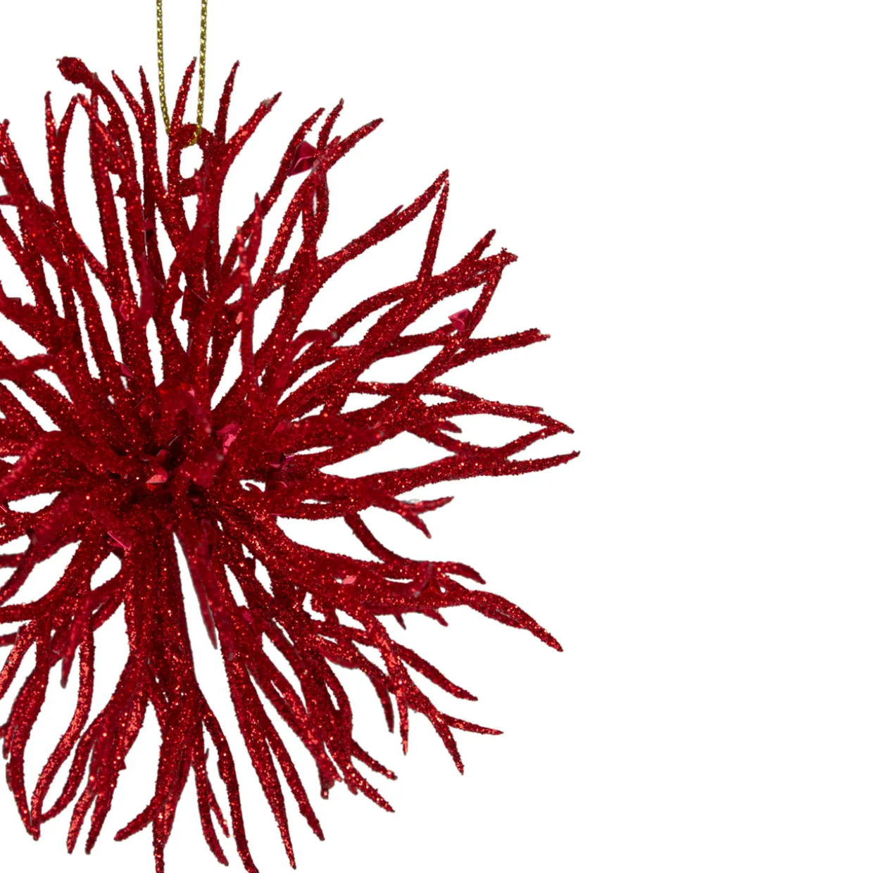 4.5" Red Starburst Christmas Ornament