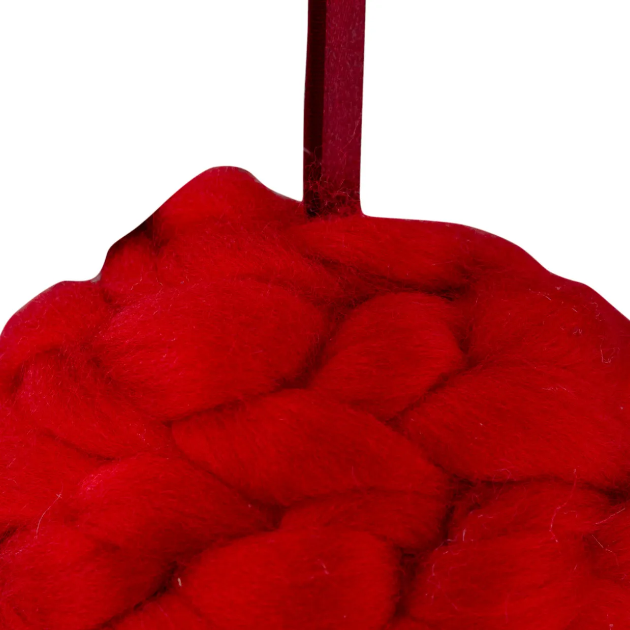 5.5" Red Yarn Ball Hanging Christmas Ornament