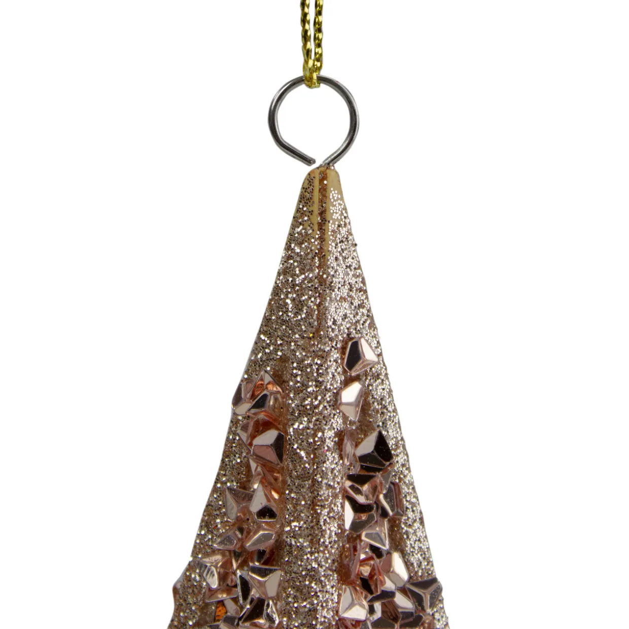 5.5" Rose Gold Star Shaped Christmas Ornament