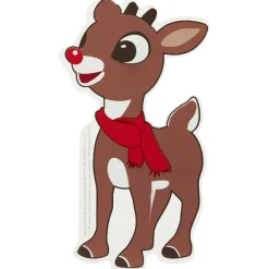 8" Rudolph in Red Scarf Double Sided Gel Window Cling Decoration
