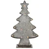 26.5" Rustic Brown and Gray LED Lighted Christmas Tree Tabletop Decor