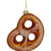 4.5" Salted Soft Pretzel Glass Christmas Ornament