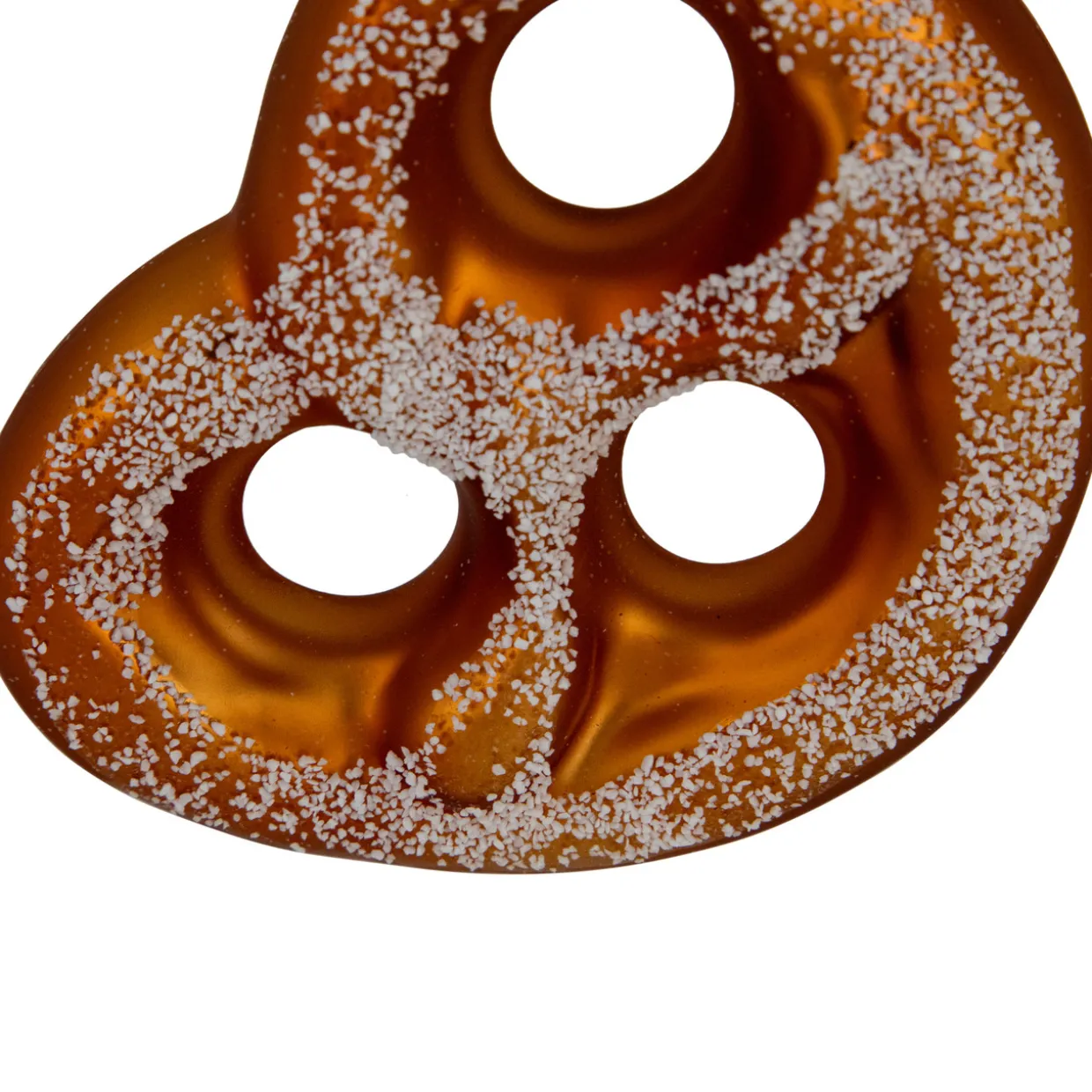 4.5" Salted Soft Pretzel Glass Christmas Ornament