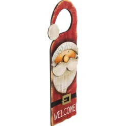 14" Santa Claus "Welcome" Christmas Door Knob Hanger