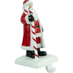 7" Santa Claus with Candy Cane Christmas Stocking Holder