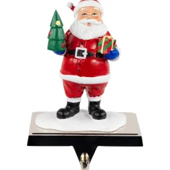 6.25" Santa Claus with Tree and Present Christmas Stocking Holder