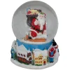 6.5" Santa Coming Down the Chimney Christmas Snow Globe