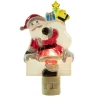 6.25" Santa in Chimney Frosted Christmas Night Light