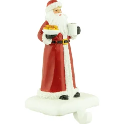 7" Santa with Cookies and Hot Cocoa Christmas Stocking Holder