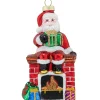 5" Santa's Perch with Presents on Fire Mantle