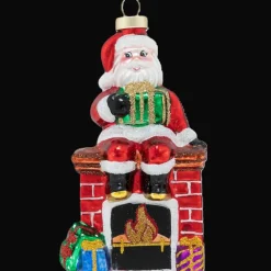 5" Santa's Perch with Presents on Fire Mantle