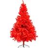 6' Scarlett Red Pine Artificial Christmas Tree, Unlit
