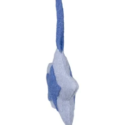 6.25" Shades of Blue Felt Star Christmas Ornament