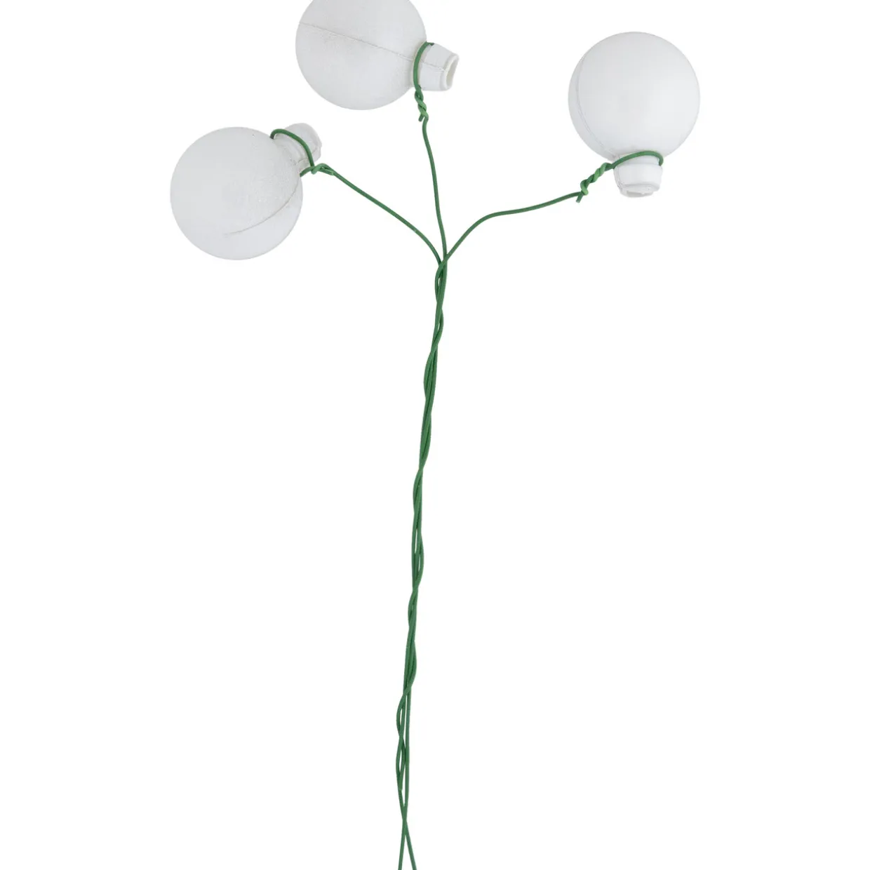 6.75" Shiny Red and White Shatterproof Ball Ornament Christmas Pick