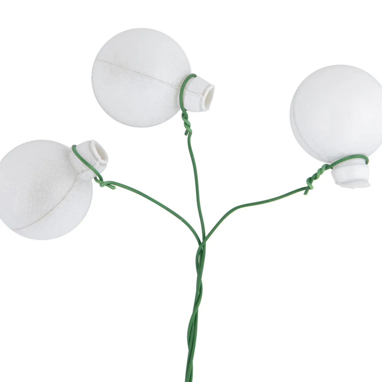 6.75" Shiny Red and White Shatterproof Ball Ornament Christmas Pick