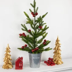 6.75" Shiny Red Shatterproof Ball Ornament Christmas Pick