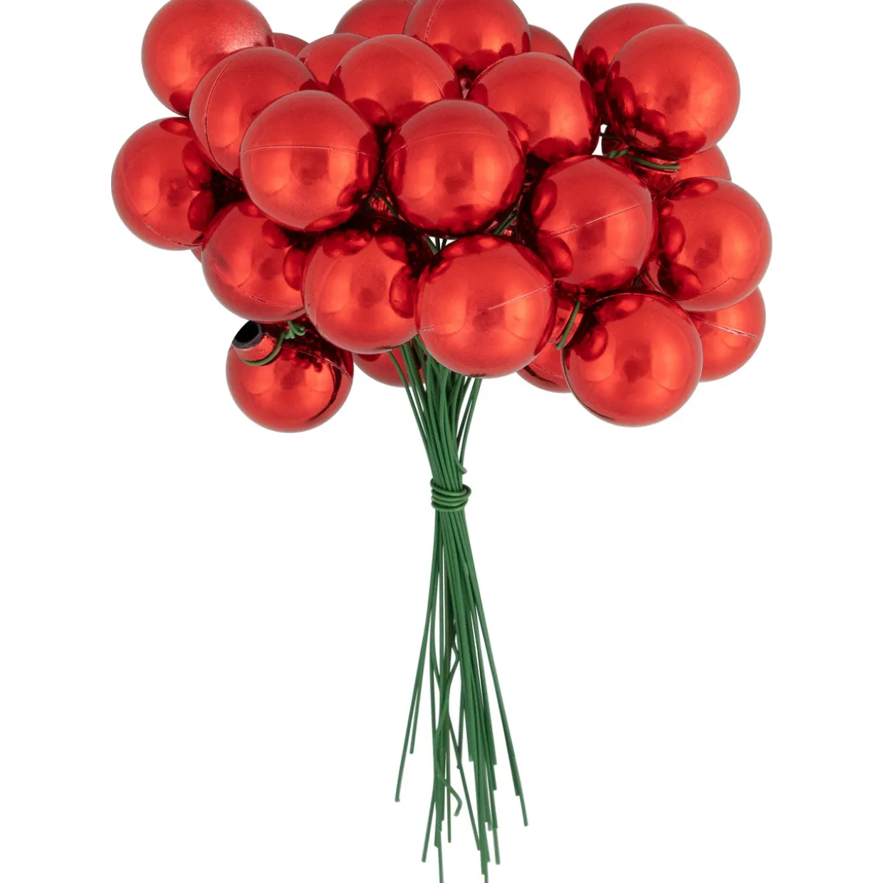 6.75" Shiny Red Shatterproof Ball Ornament Christmas Pick