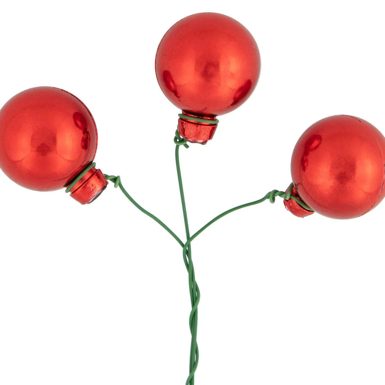 6.75" Shiny Red Shatterproof Ball Ornament Christmas Pick