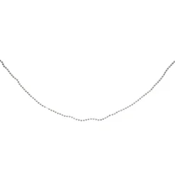 15' Shiny Silver Metallic Faceted Beaded Christmas Garland - Unlit