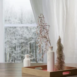 41" Silver and Gold Glittered Willow Branch Christmas Spray