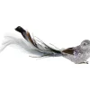 8" Silver Glitter Embellished Bird with Clip and Feathers Christmas Ornament