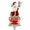 9.75" Silver Plated Pepsi-Cola Santa Claus Christmas Stocking Holder