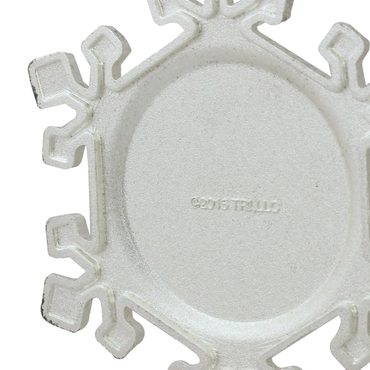 3.5" Silver Plated Snowflake Toostie Roll Man Candy Logo Christmas Ornament
