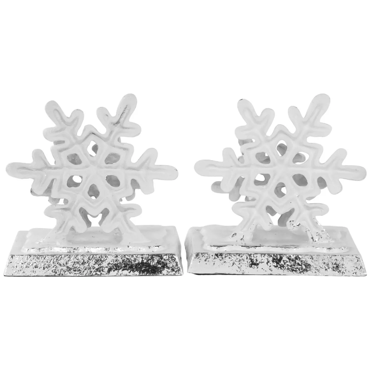 12.5" Silver Snowflake Christmas Stocking Holder