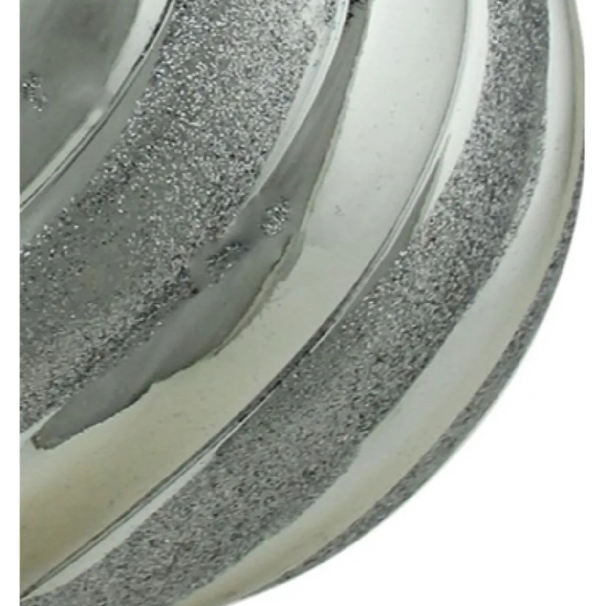 5.5" Silver Swirl Shatterproof 2-Finish Christmas Ball Ornament (140mm)