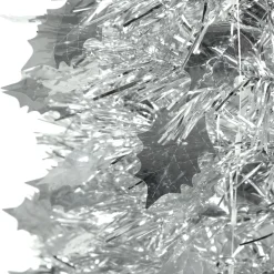 4' Silver Tinsel Pop-Up Artificial Christmas Tree, Unlit