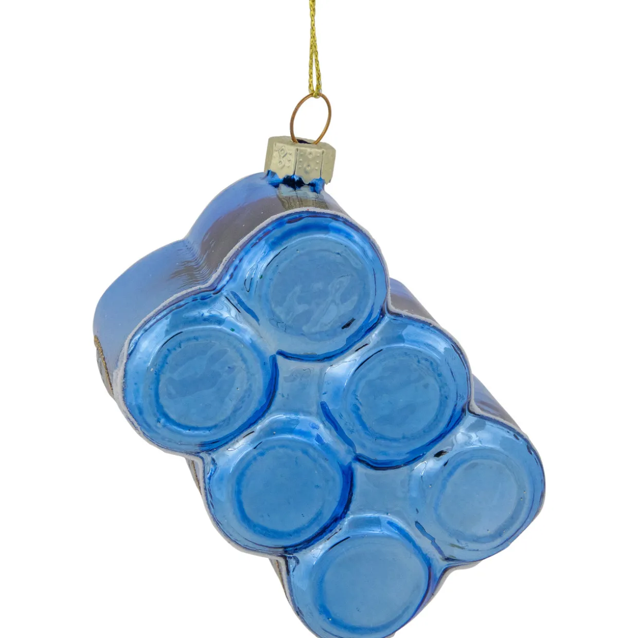 3" Six Pack Canned Beer Glass Christmas Ornament