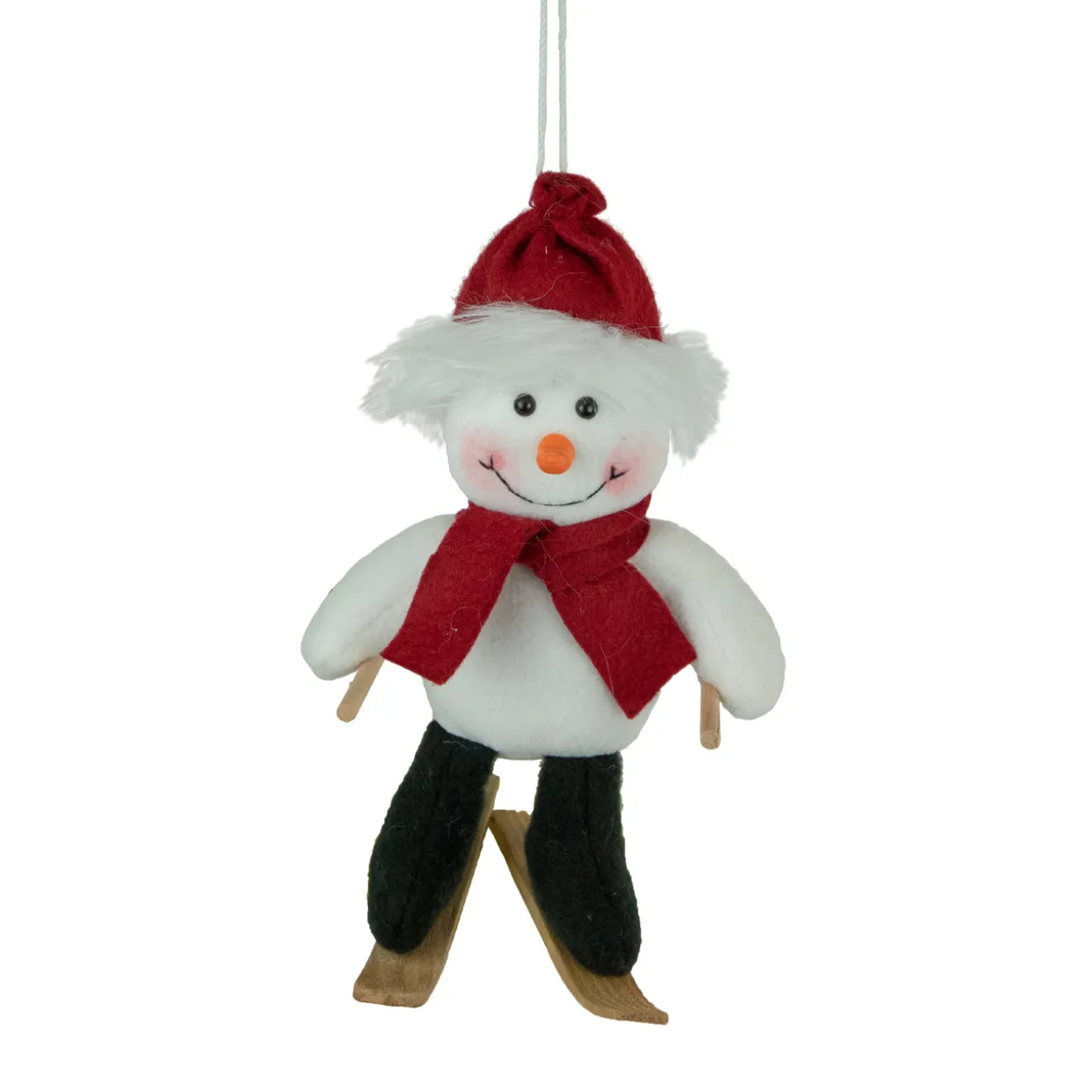9.5" Skiing Snowman with Red Winter Hat Christmas Ornament