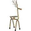 10.25" Small Bronze Reindeer Christmas Pillar Candle Holder