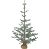 4' Snow Covered Frosted Pine Artificial Christmas Tree with Jute Base – Unlit