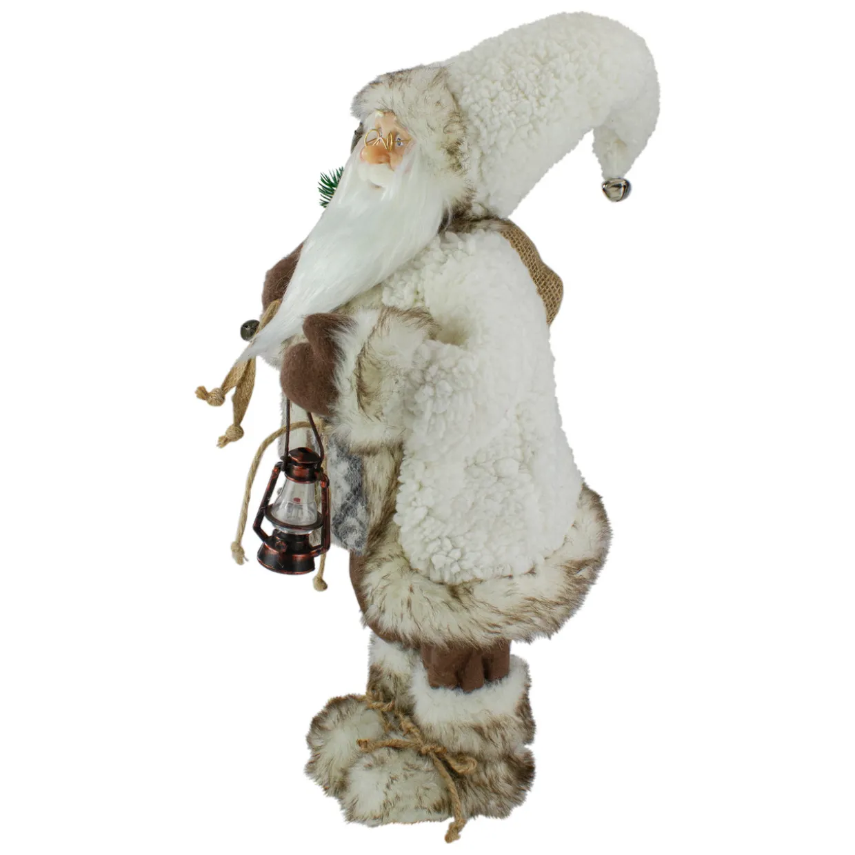 12" Snow Lodge Santa Christmas Figure with Lantern