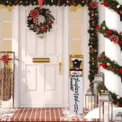 36" Snowman "Merry and Bright" Christmas Porch Board Sign Decoration