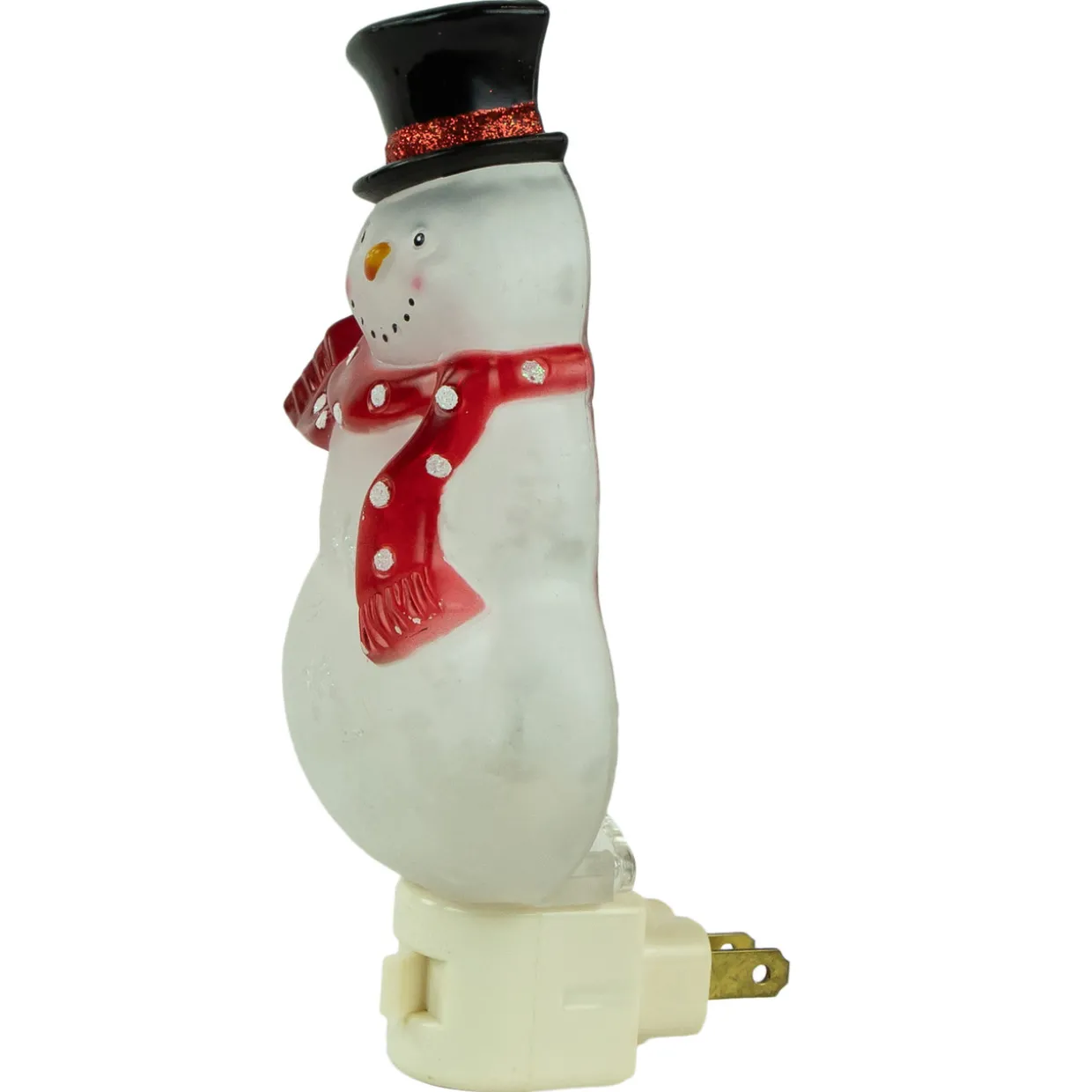 6.75" Snowman Wearing Red Scarf Christmas Night Light