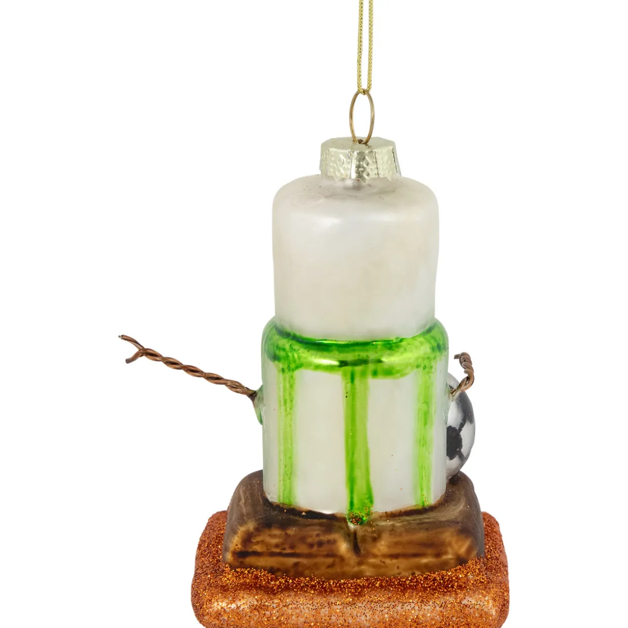 3.5" Soccer Smore Glass Christmas Ornament