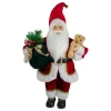 18" Standing Santa Christmas Figure with a Plush Bear