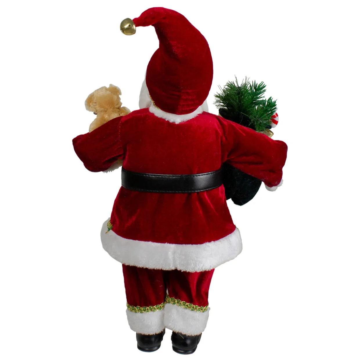 18" Standing Santa Christmas Figure with a Plush Bear