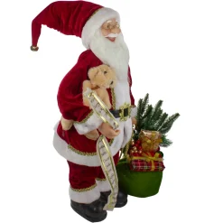 2' Standing Santa Christmas Figure with Presents and a Naughty or Nice List