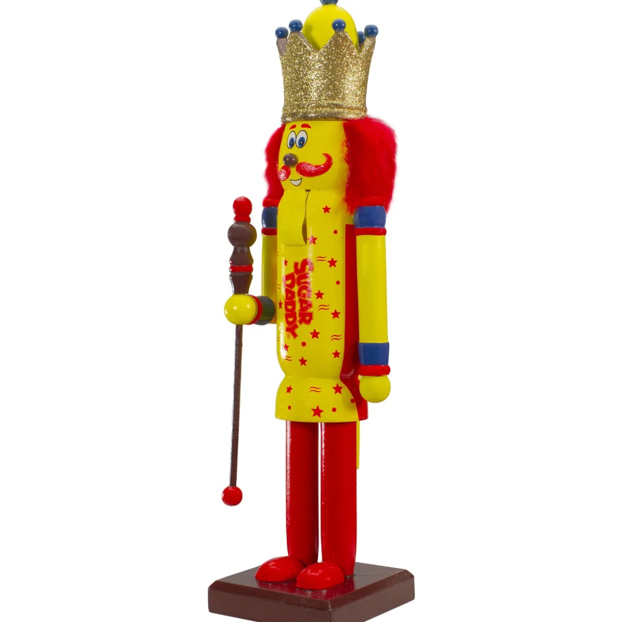 14" Tootsie Roll Sugar Daddy Wooden Christmas Nutcracker Figure