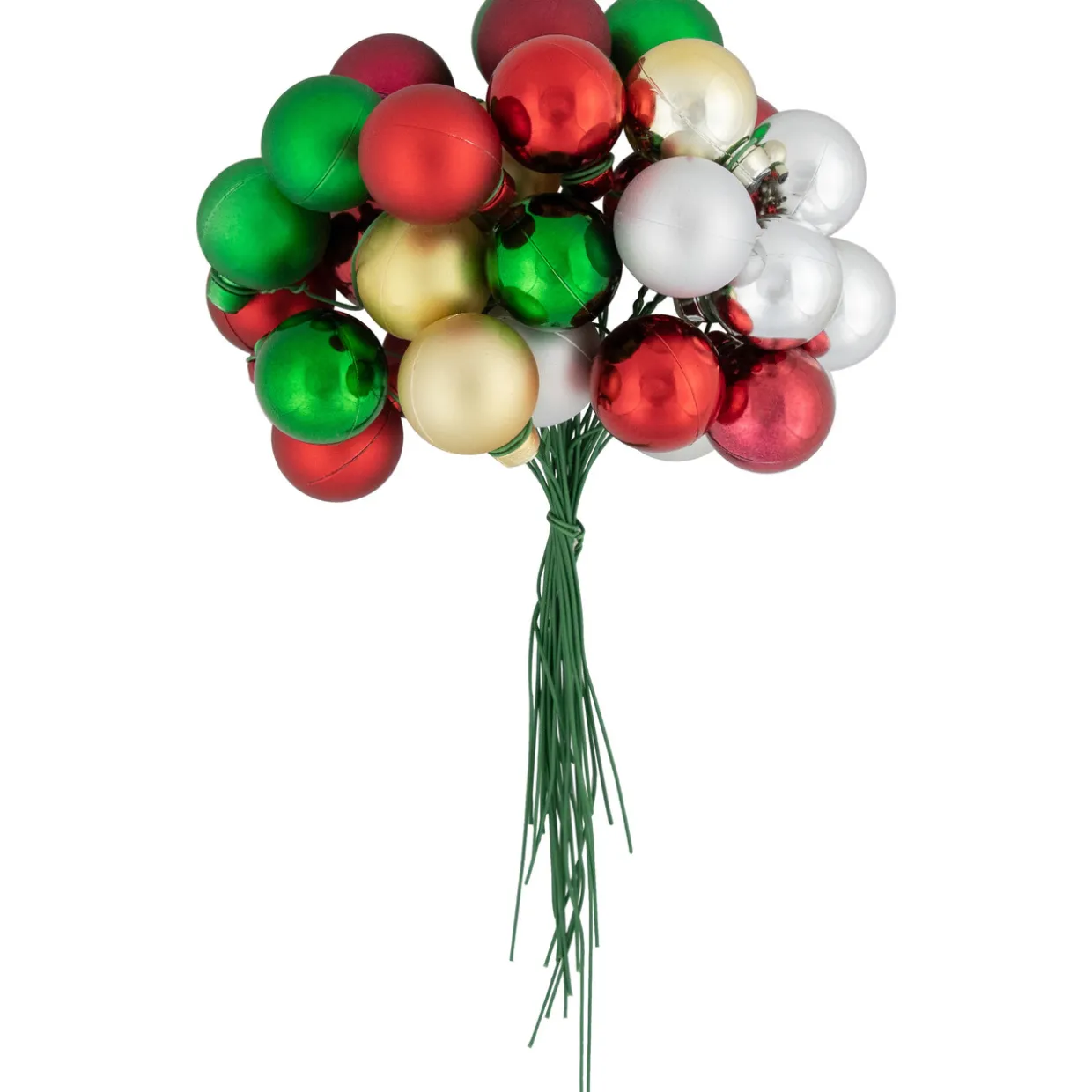 6.75" Traditional Colors Shatterproof Ball Ornament Christmas Pick