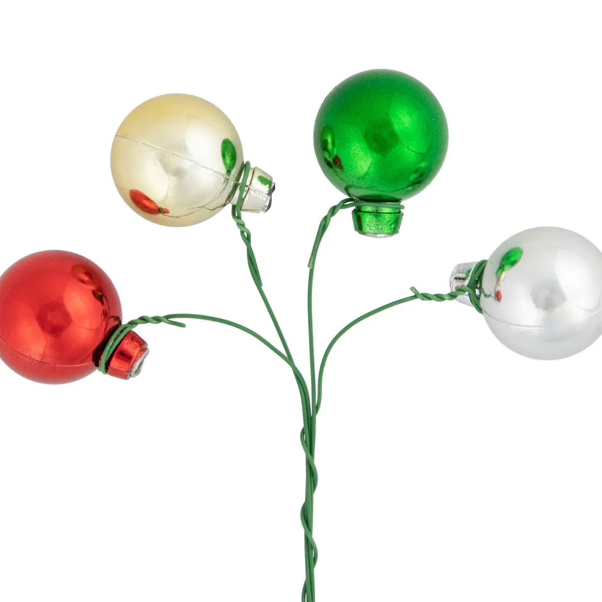 6.75" Traditional Colors Shatterproof Ball Ornament Christmas Pick
